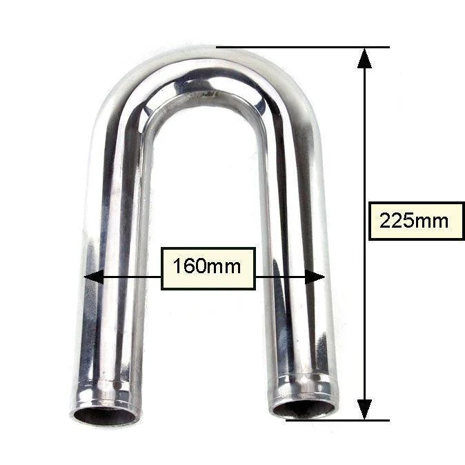 Aluminium Bend 38mm O.D. 180 Degree