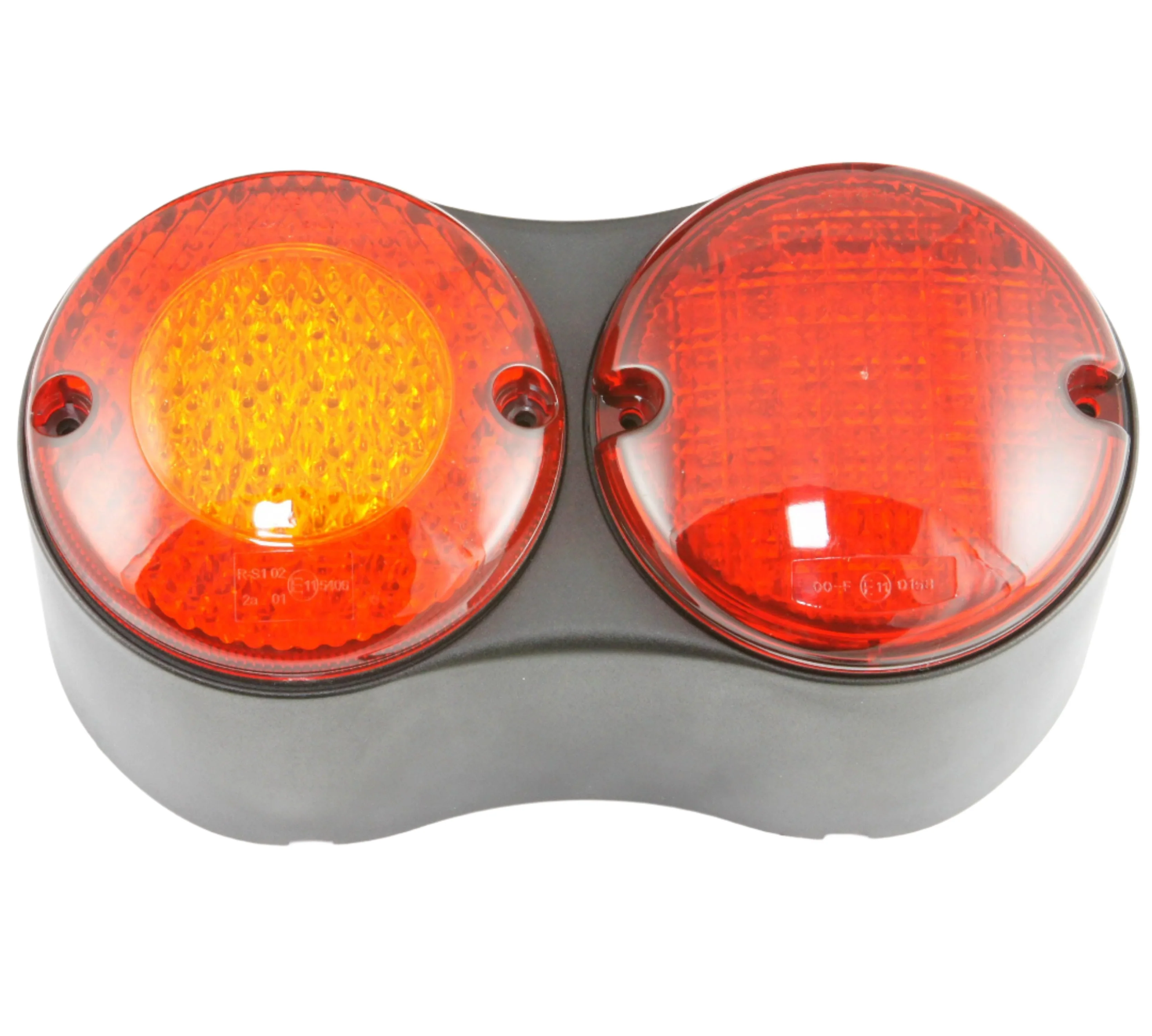 Angled Twin Round Lamp Housing Black - Image 5