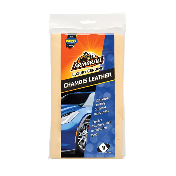 Armor All Chamois Leather - Medium (3 sq ft) - Premium Quality for Car Drying & Detailing