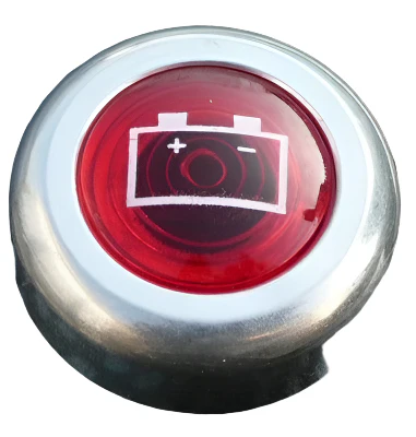 Battery/Ignition Warning Light Large Aluminium Bezel