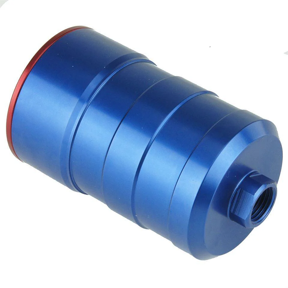 Billet Aluminium Fuel Filter Blue 95mm - Image 3