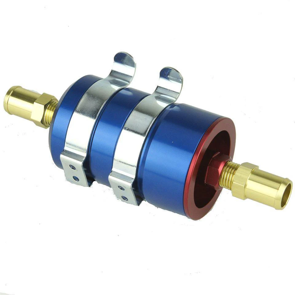 Billet Aluminium Fuel Filter Blue 95mm - Image 4