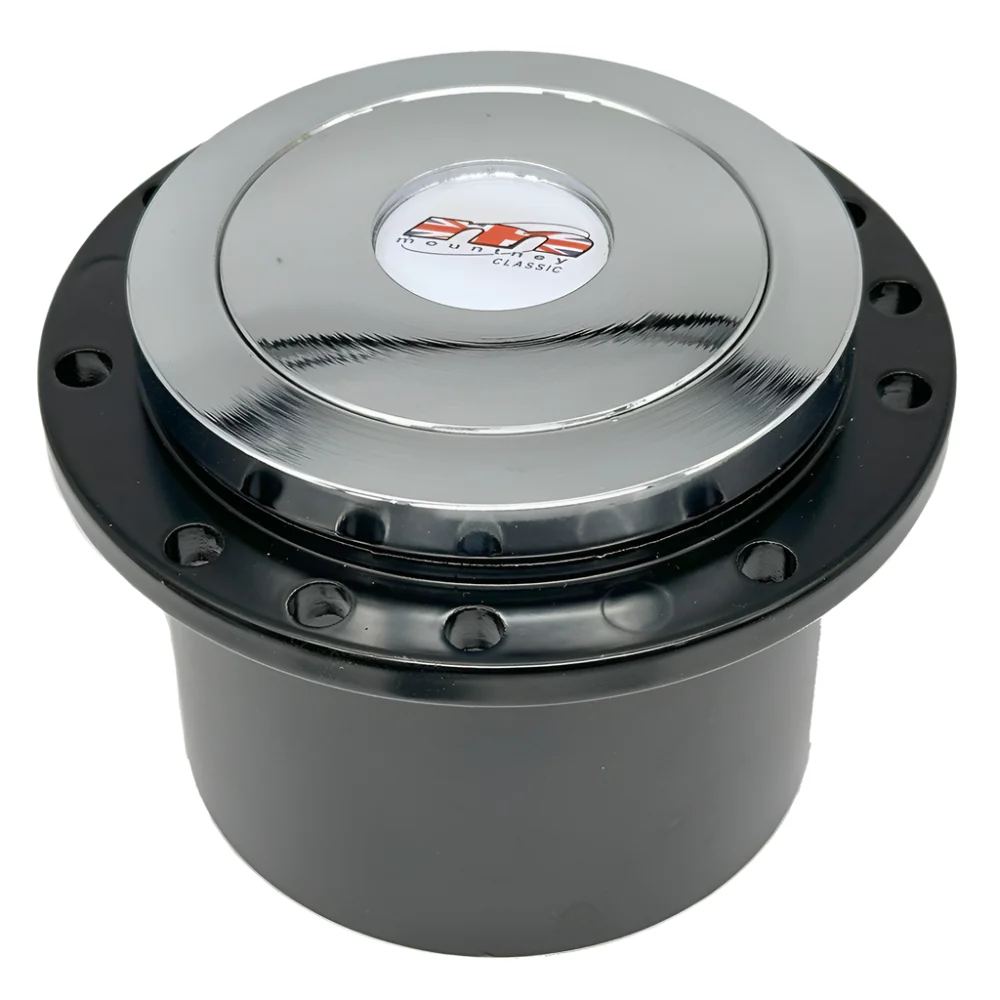 Billet Chrome Plated Classic Steering Wheel Centre With Horn Push - Image 5