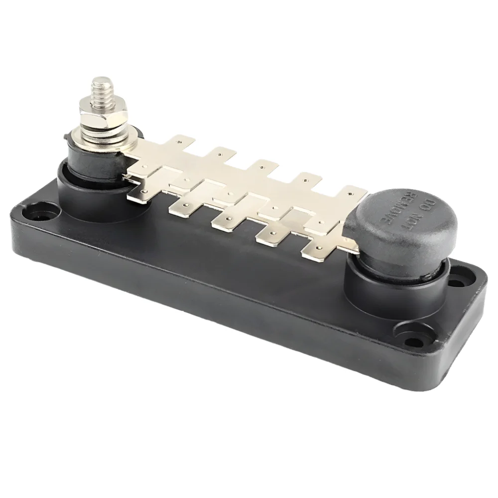 Black 1/4" Male Spade 20 Terminal Double Busbar