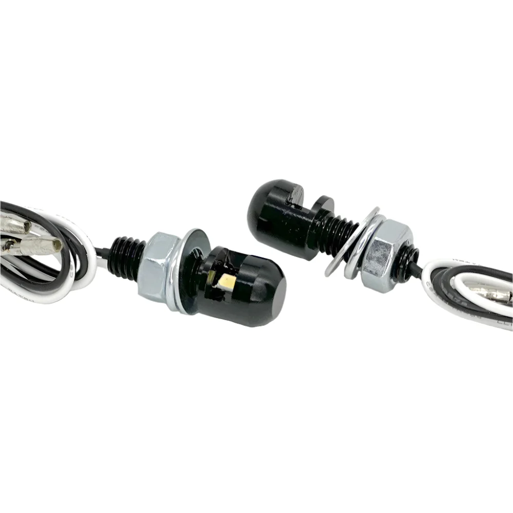 Black Domed LED Number Plate Bolt Lights