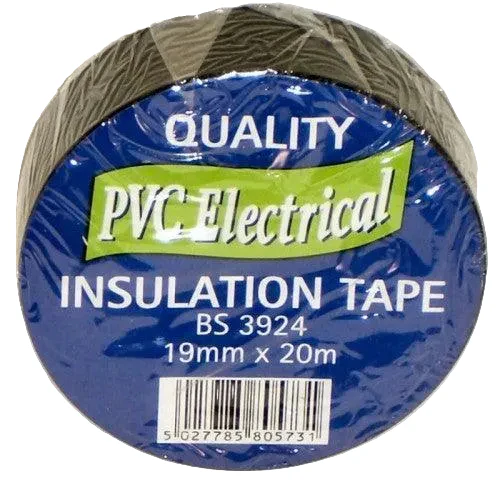 Black Insulation Tape Single Roll 20 Yds