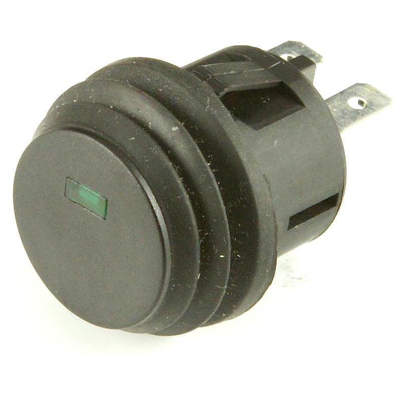 Black LED Illuminated Latching Push Button Switch Blue - Image 3
