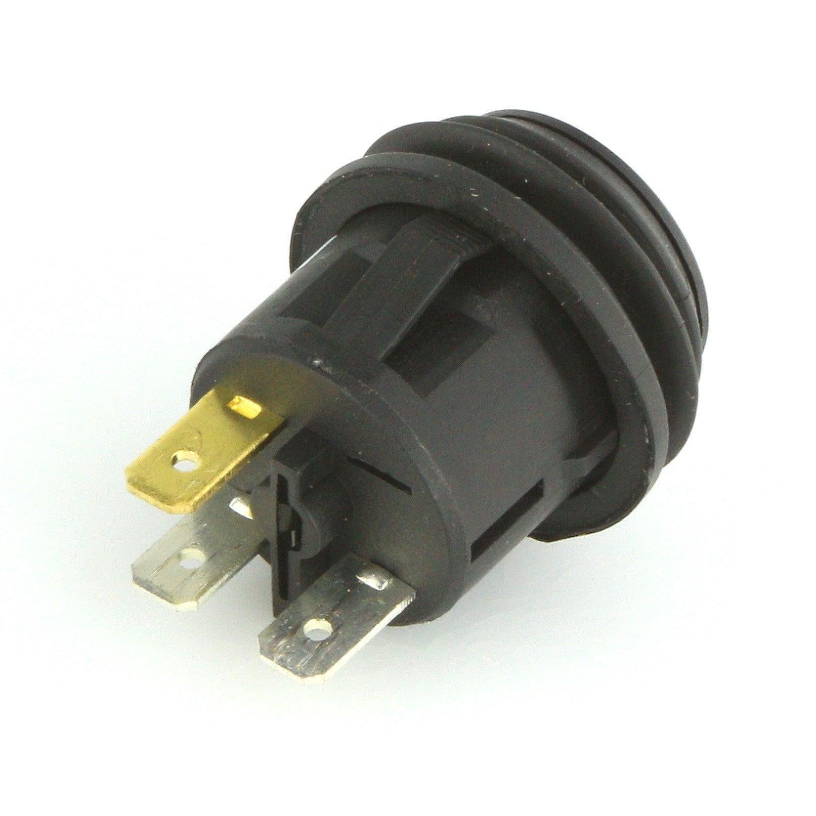 Black LED Illuminated Latching Push Button Switch Green - Image 4