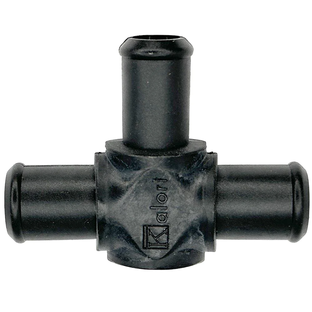 Black Nylon Reducer Tee 16mm - 16mm to 14mm