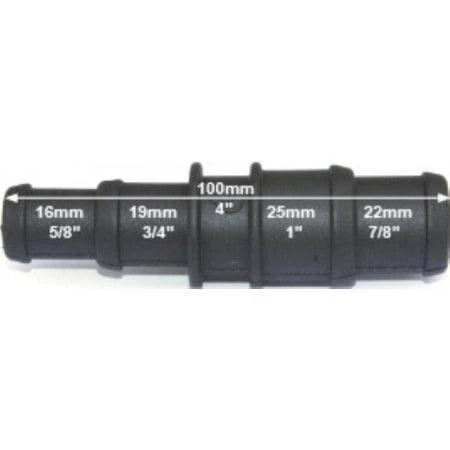 Black Nylon Stepped Reducer Joiner  16/19mm - 25/22mm - Image 3