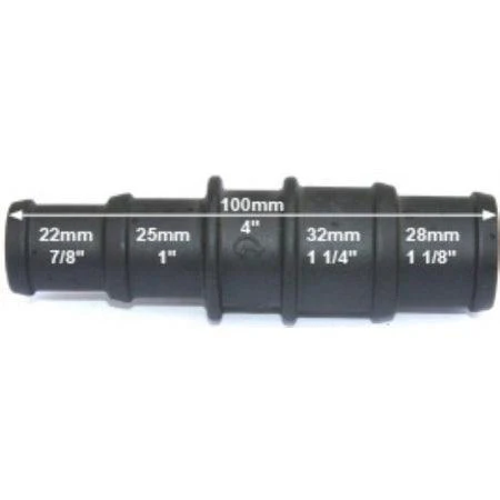 Black Nylon Stepped Reducer Joiner  22/25mm - 32/28mm - Image 3