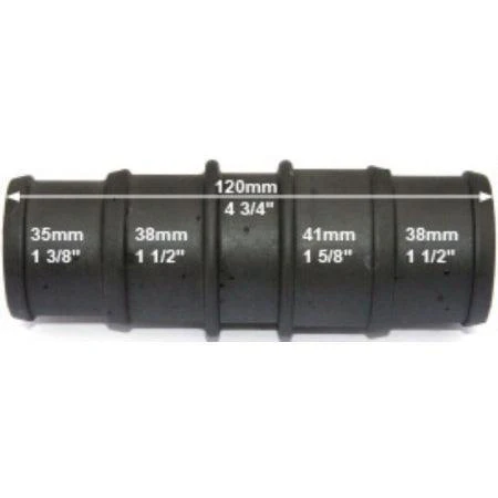 Black Nylon Stepped Reducer Joiner 35/38mm - 41/38mm - Image 3