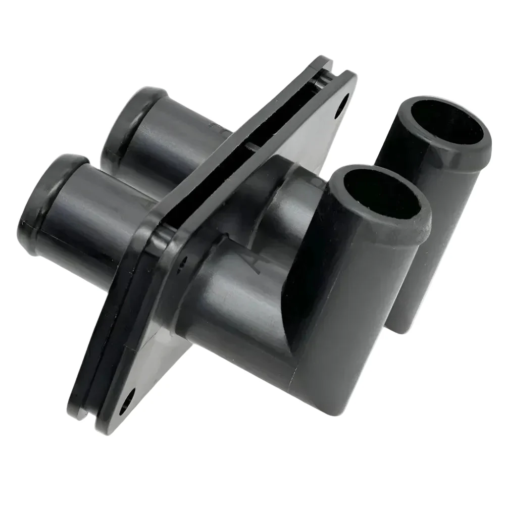 Black Nylon Twin 15mm Bulkhead Connector Angled