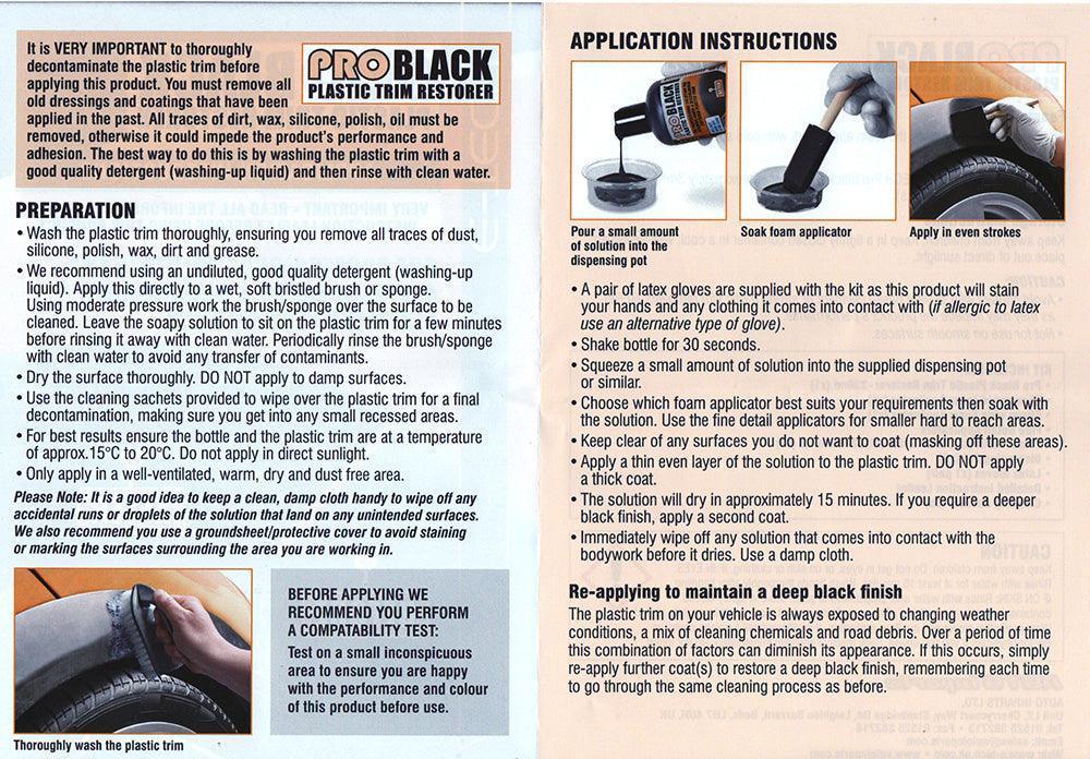 Black Plastic Colour Restorer Kit - Image 3