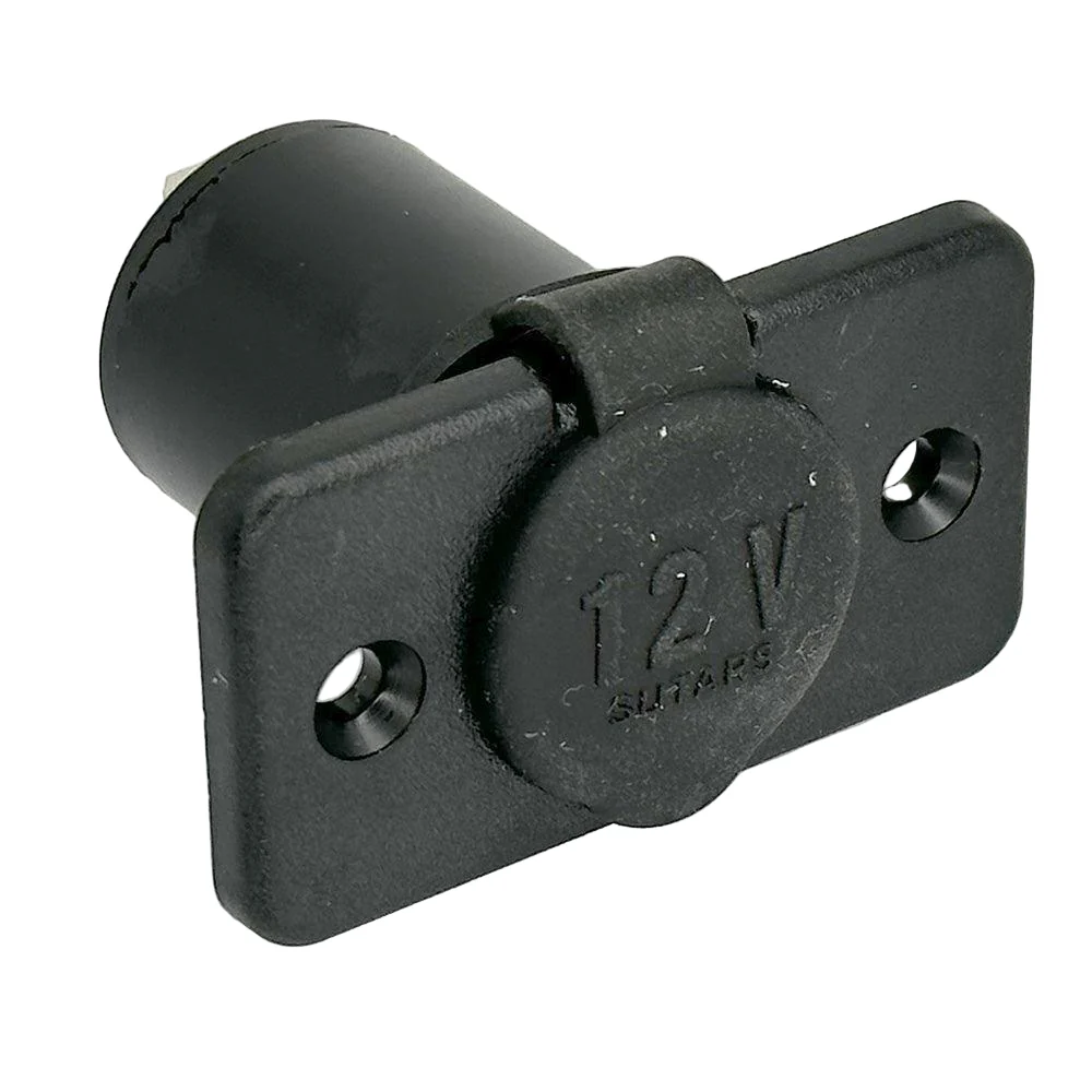 Black Rectangular Lighter Power Socket Rubber Plug IVA OK - Image 3