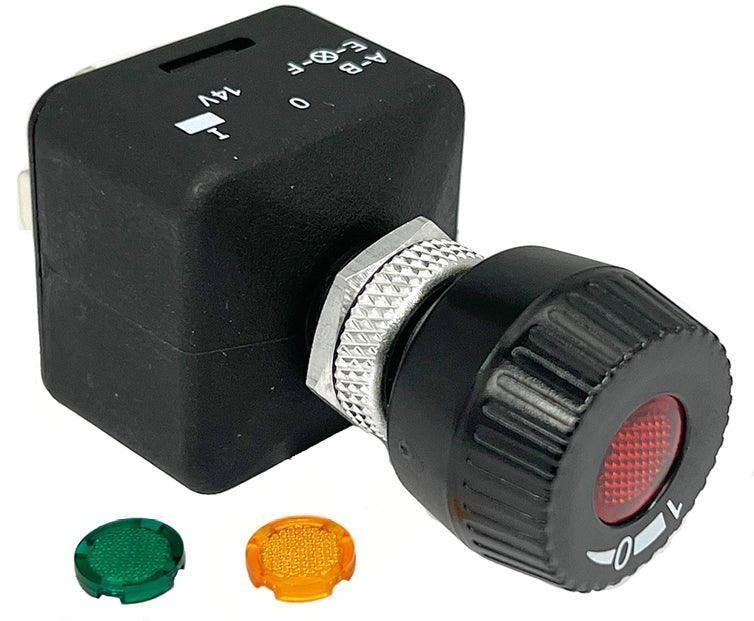 Black Rotary On-Off Illuminated Switch