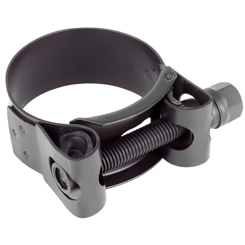 Black Coated Stainless Steel Exhaust or Hose Clamp - 7 Sizes