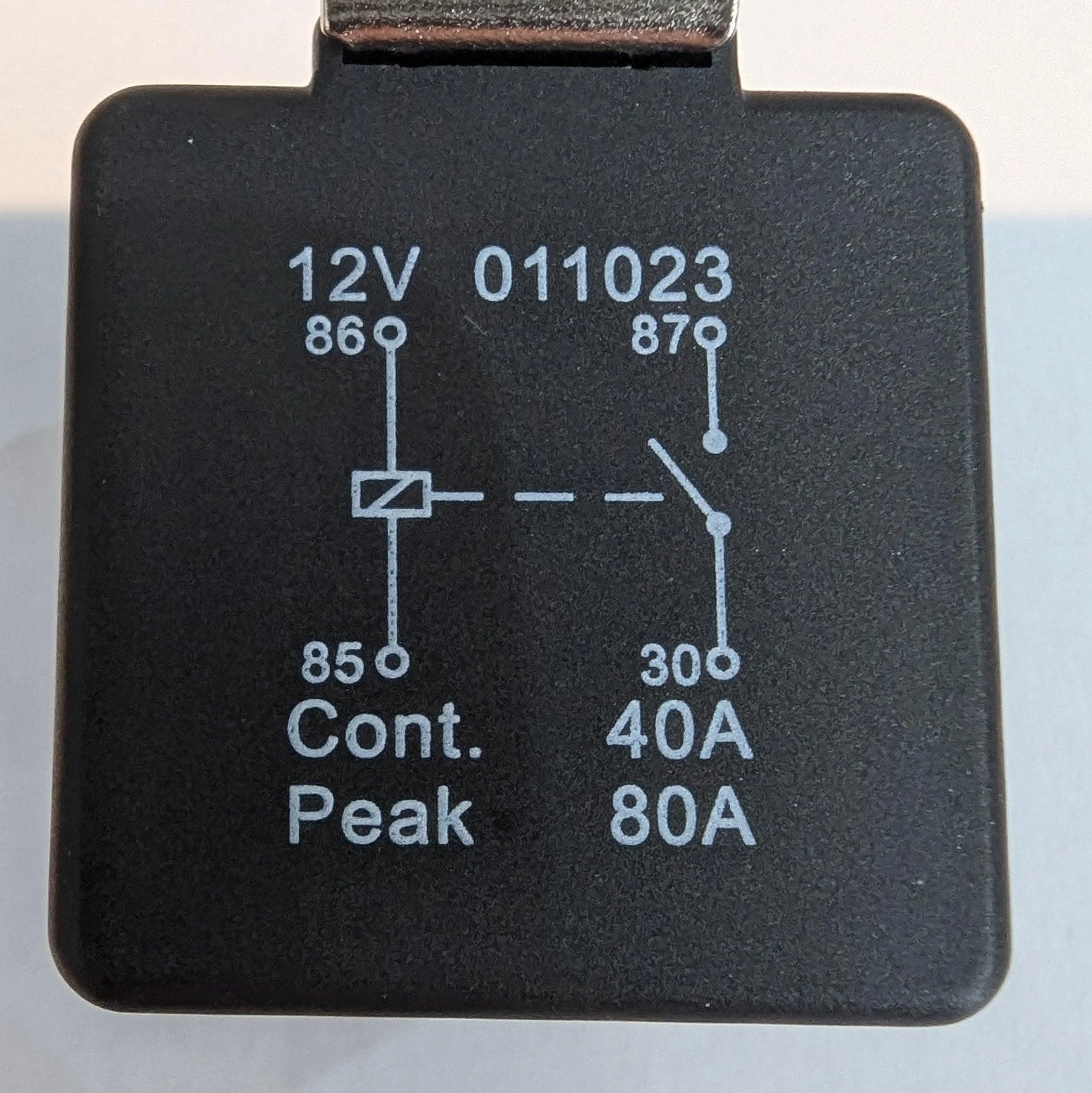 Black Standard Relay 40 Amp 4 Pin - Image 2