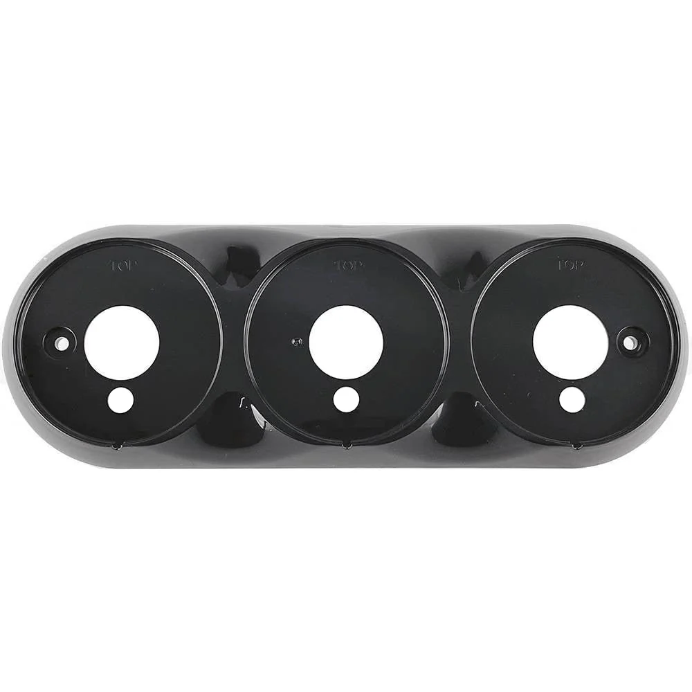 Gloss Black Triple Mount for 80mm Self-Adhesive Lamps - Image 4
