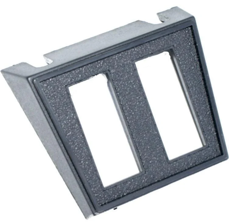 Black Twin Rectangular Hole Switch Panel