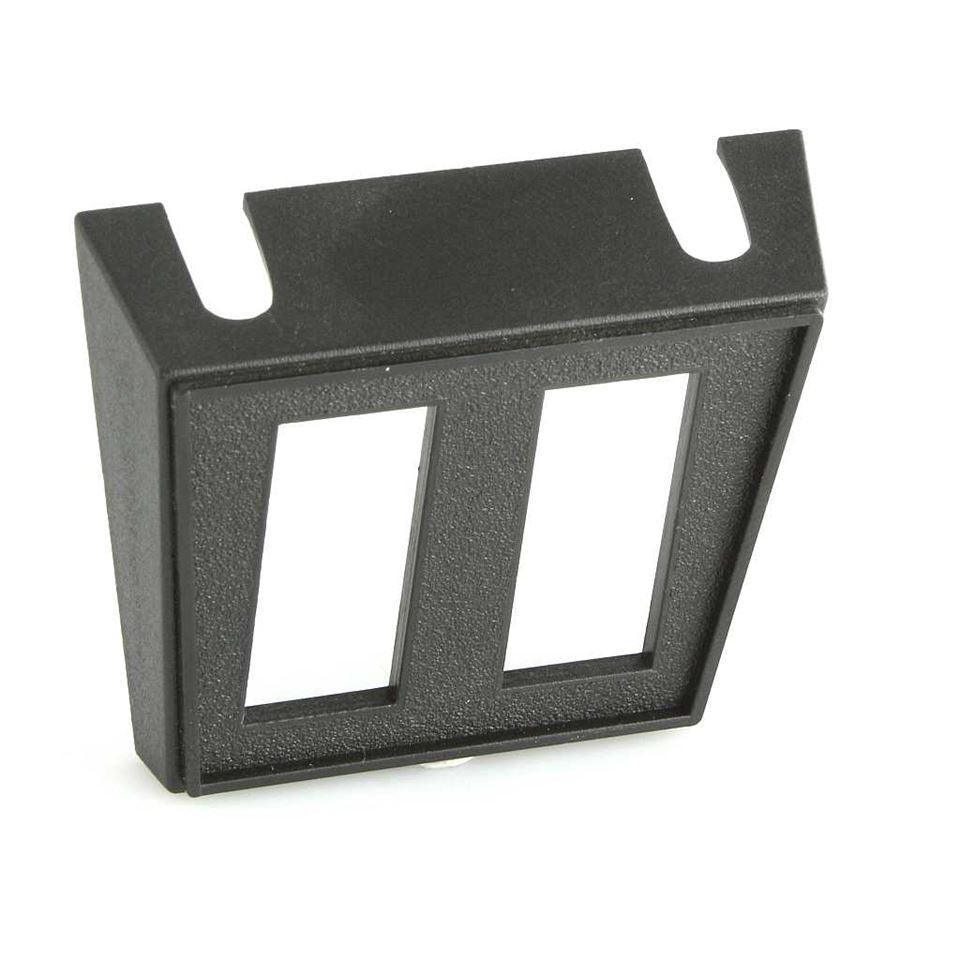 Black Twin Rectangular Hole Switch Panel - Image 2