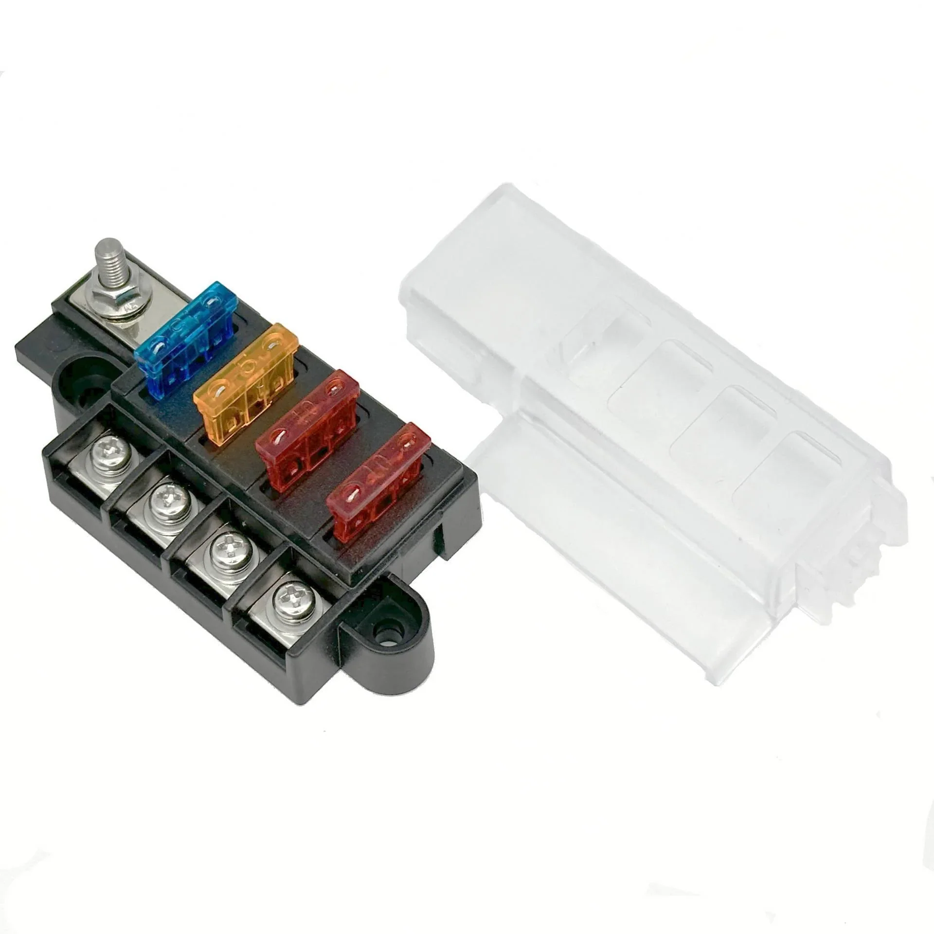 Compact Distribution Blade Fuse Box 4 Way With Cover - Image 4