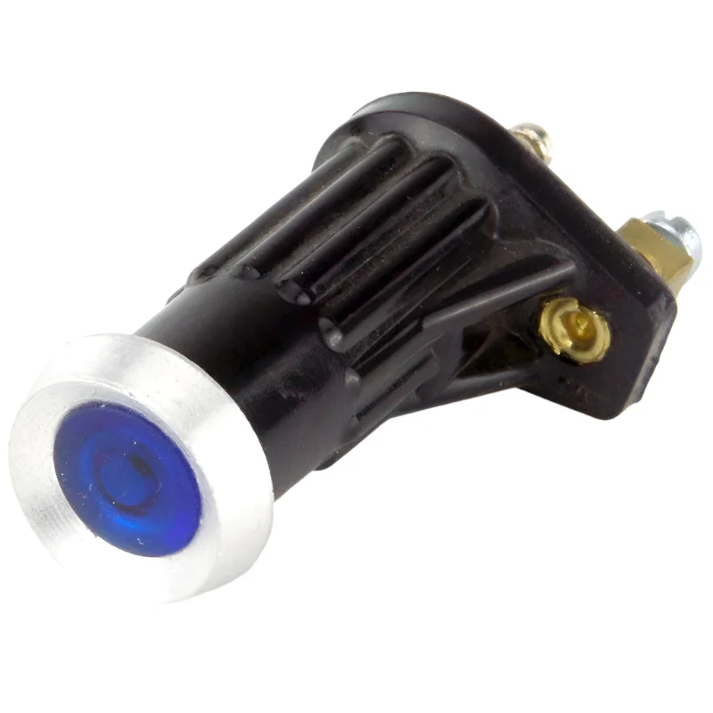 Blue Aluminium Bezel Small Warning Light