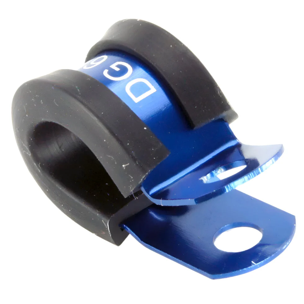Blue Anodised Aluminium P-Clip 5 - 25mm Choose Size
