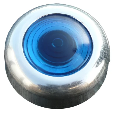 Blue Warning Light Large Aluminium Bezel
