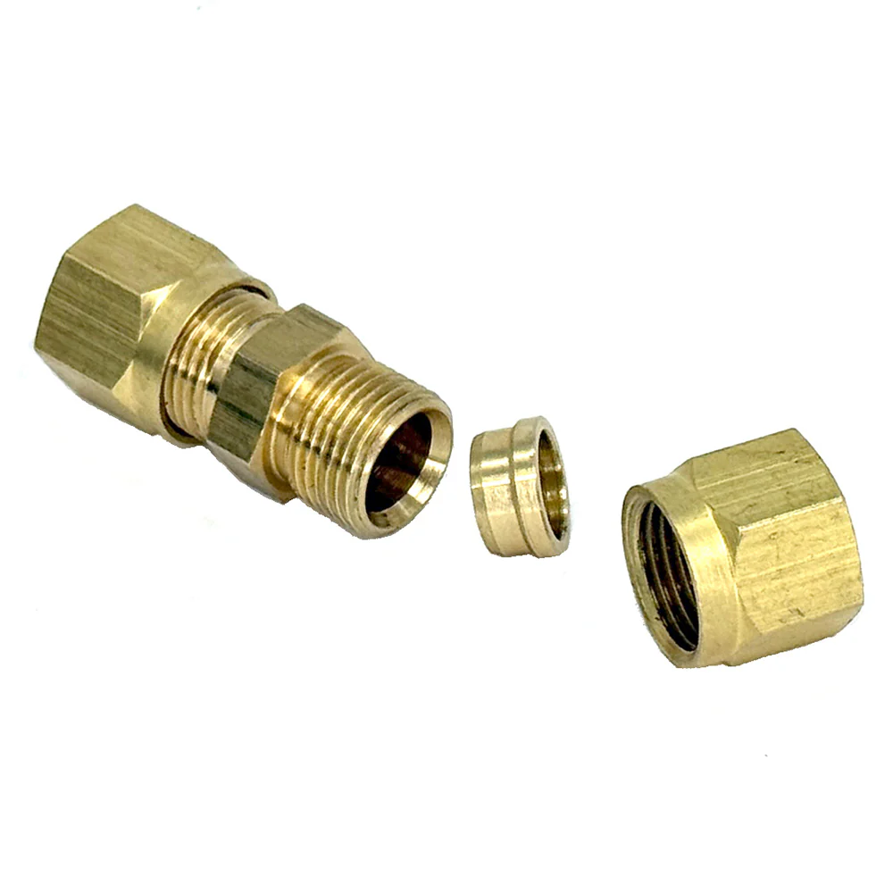 Brass Compression Union For 8mm Copper , Nylon or Steel Pipe - Image 2