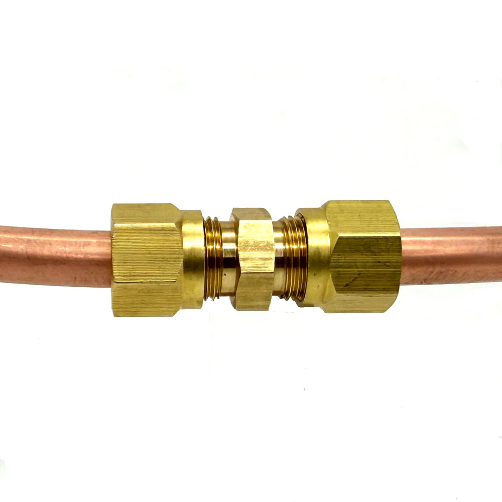 Brass Compression Union For 8mm Copper , Nylon or Steel Pipe - Image 3