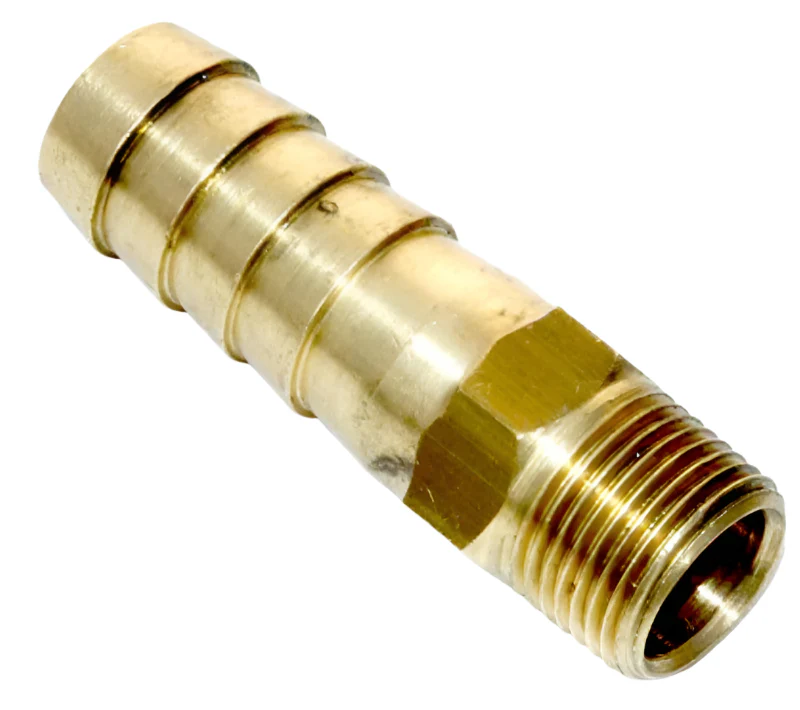 Brass Hosetail 3/8" BSPT, 15mm
