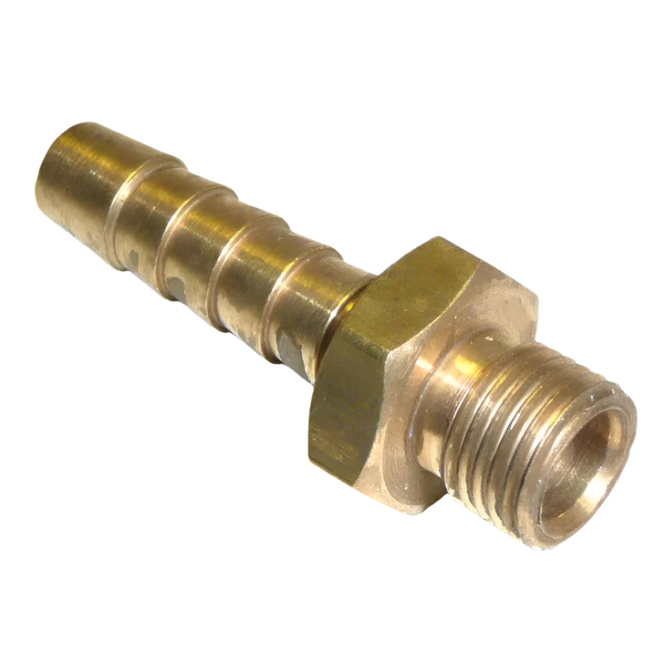 Brass Hosetail M10 x 1mm, 6mm