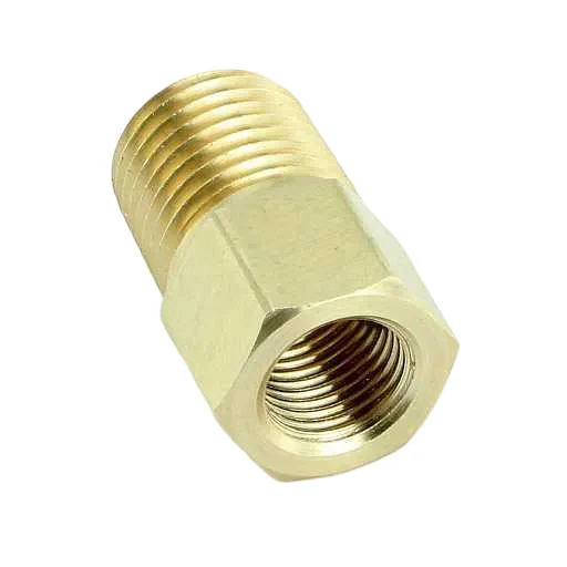 Brass Union 1/4" NPT male to  M10 x 1mm female - Image 2