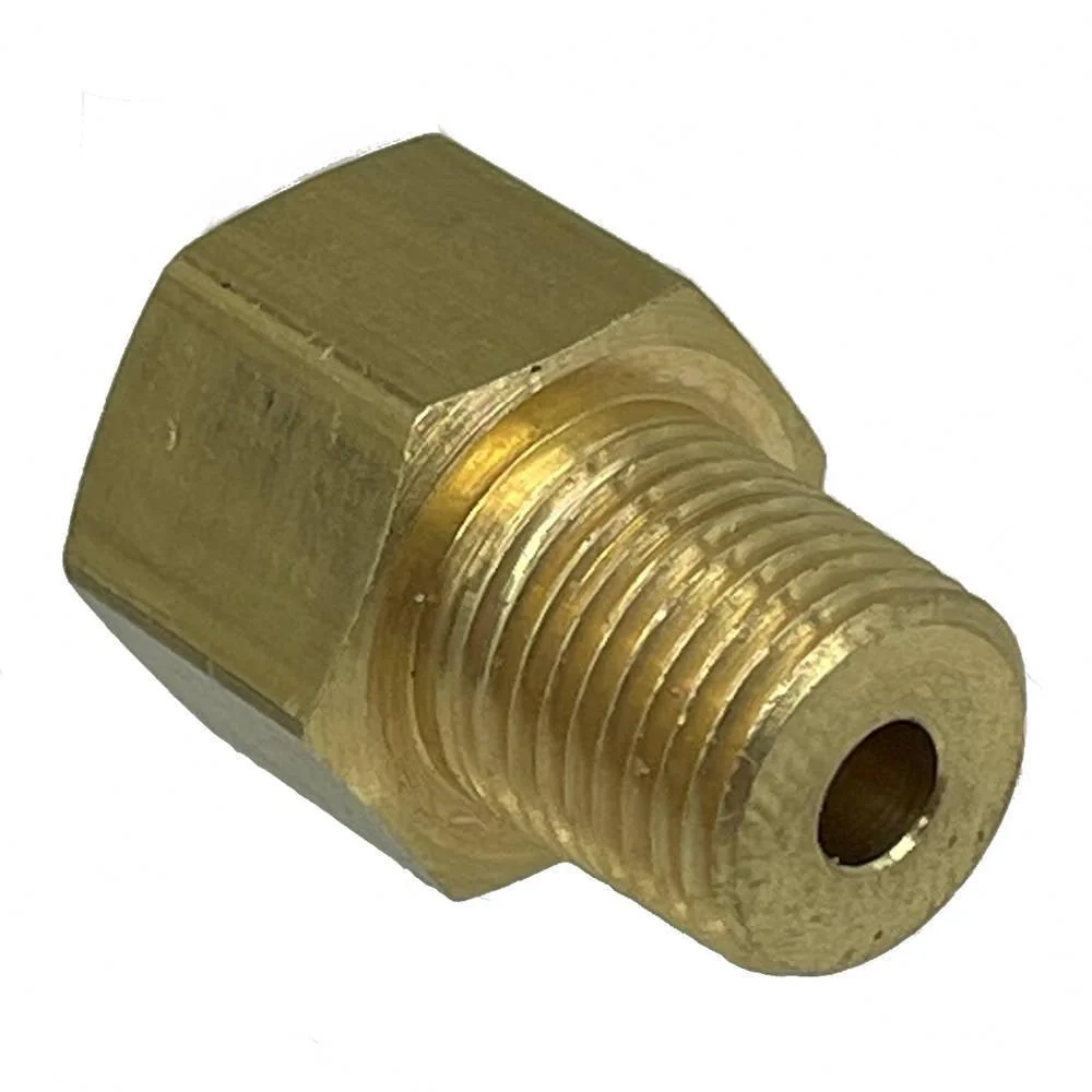 Brass Union 1/8" NPT male to M10 x 1mm female - Image 2