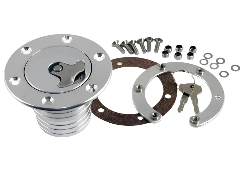 94mm Budget Locking Aero Fuel Cap Assembly Satin Aluminium