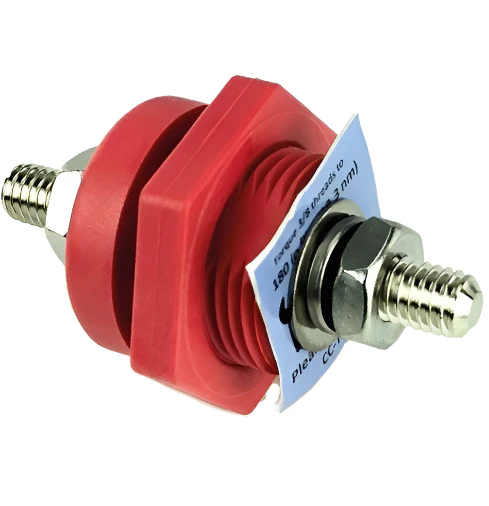Bulkhead Power Cable Connector RED or BLACK - Image 3