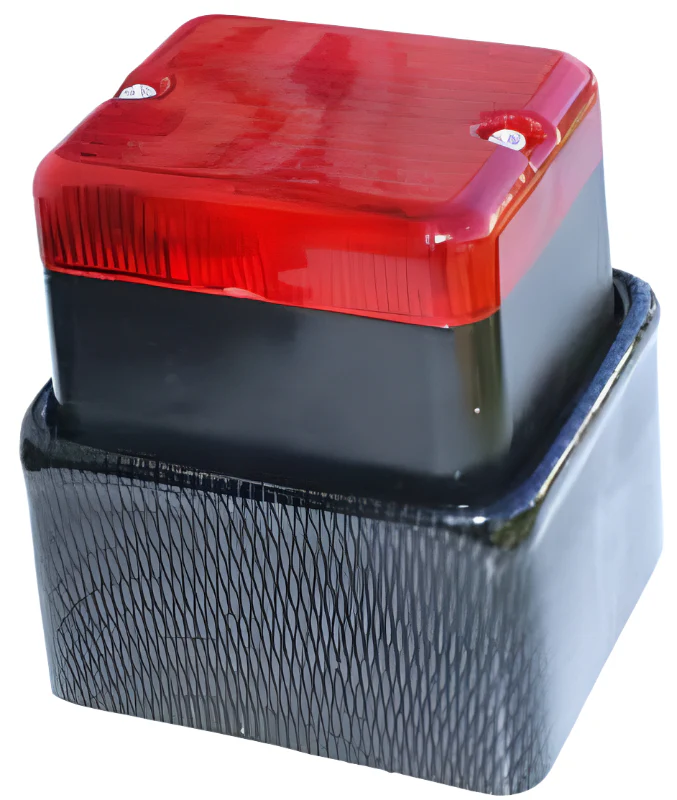Carbon Fibre Effect Single Rectangular Lamp Housing 102mm - Image 2