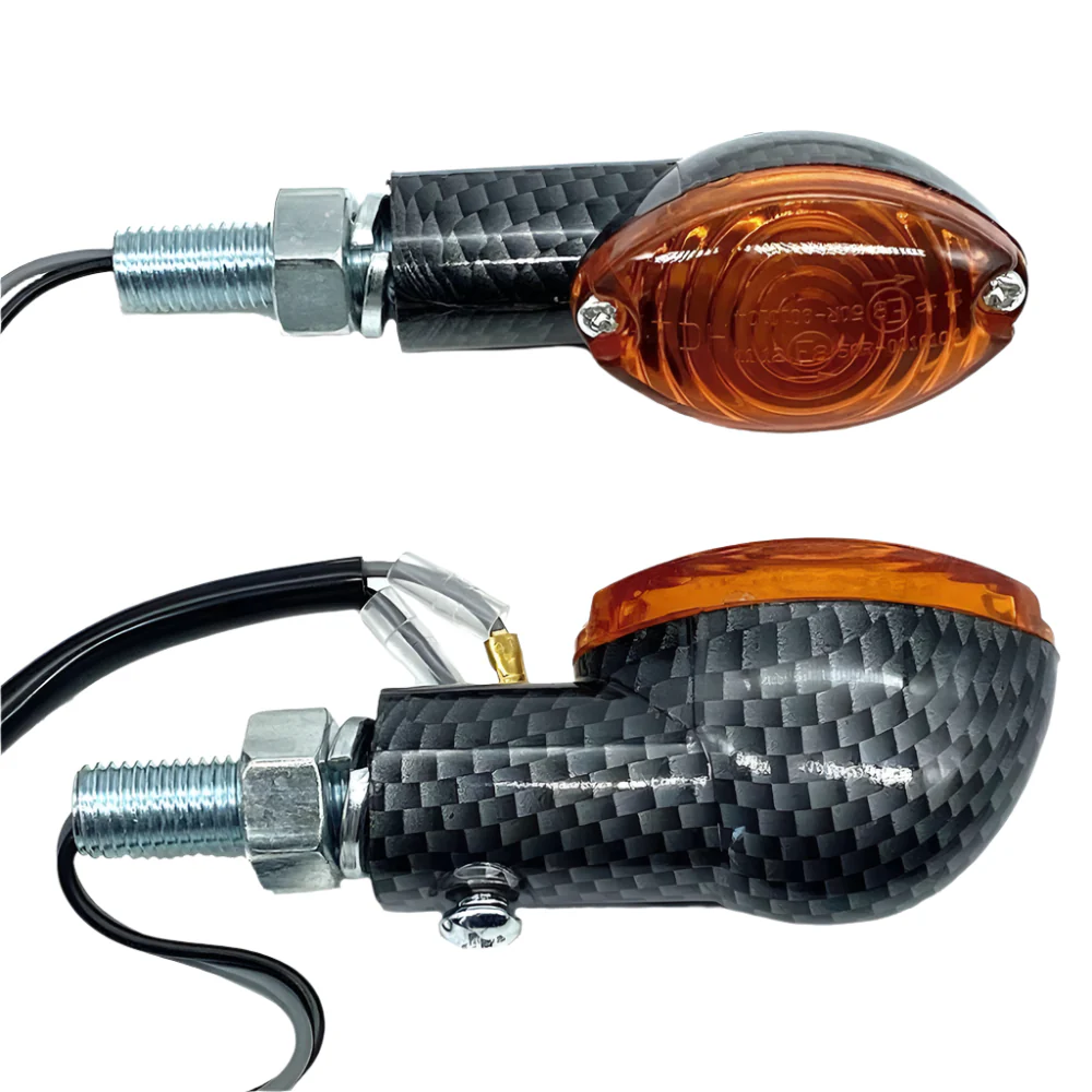 Cats Eye Carbon Effect Stalk Indicators Clear or Amber Lens 66mm - Image 3