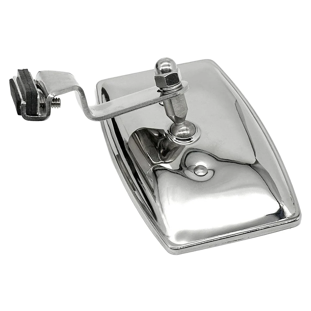 Chrome Clip-On Rectangular Mirror 115mm - Image 2