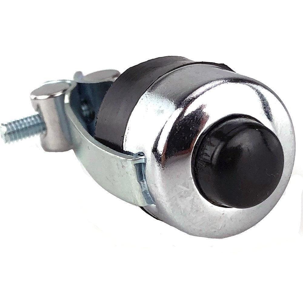 Chrome and Black Bar Mount Horn / Kill Push Button Switch - Image 2