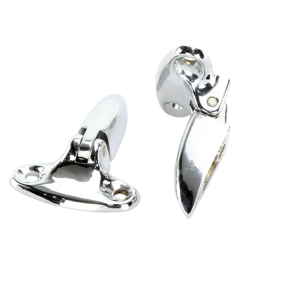 Chrome Mini Boot Hinges 90mm Pair - Image 3