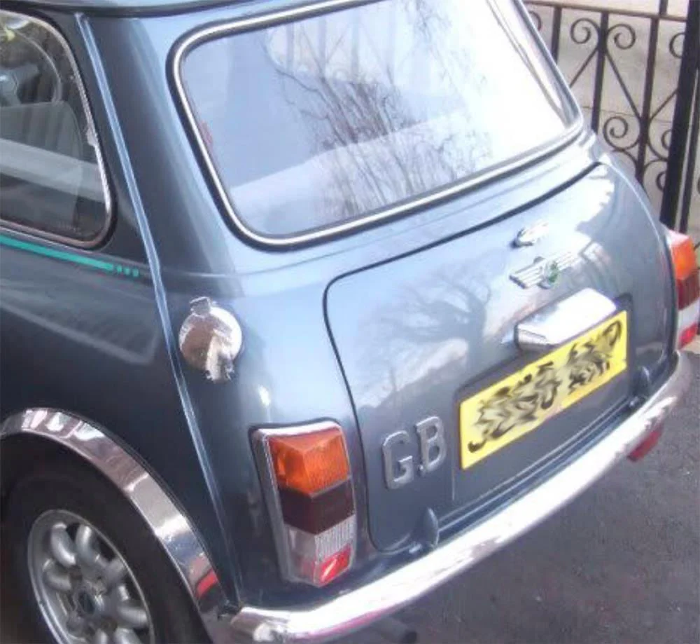Chrome Plated Mini Number Plate Cover/Boot Handle - Image 3