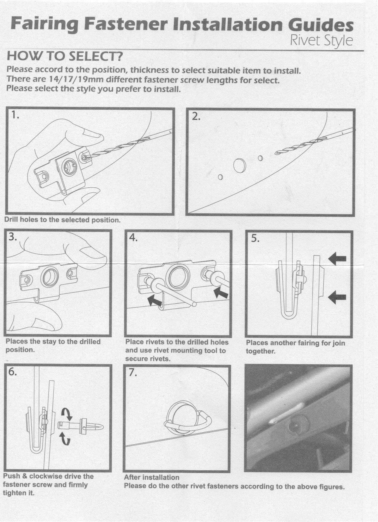 Chrome Quarter Turn Fastener With Rivets For 7mm Top Panels - Image 3