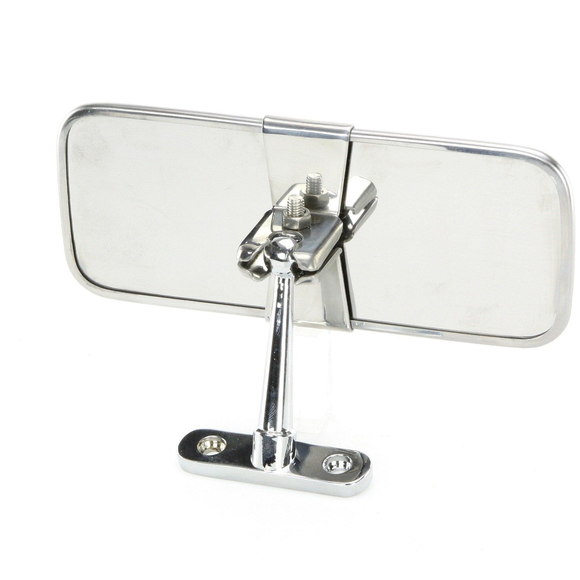 Chrome and Stainless Pedestal Interior Mirror 147mm - Image 3