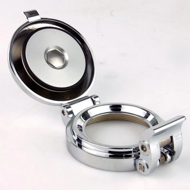 2 3/4" Chromed Brass Aston Cap With Roller Catch - Image 2