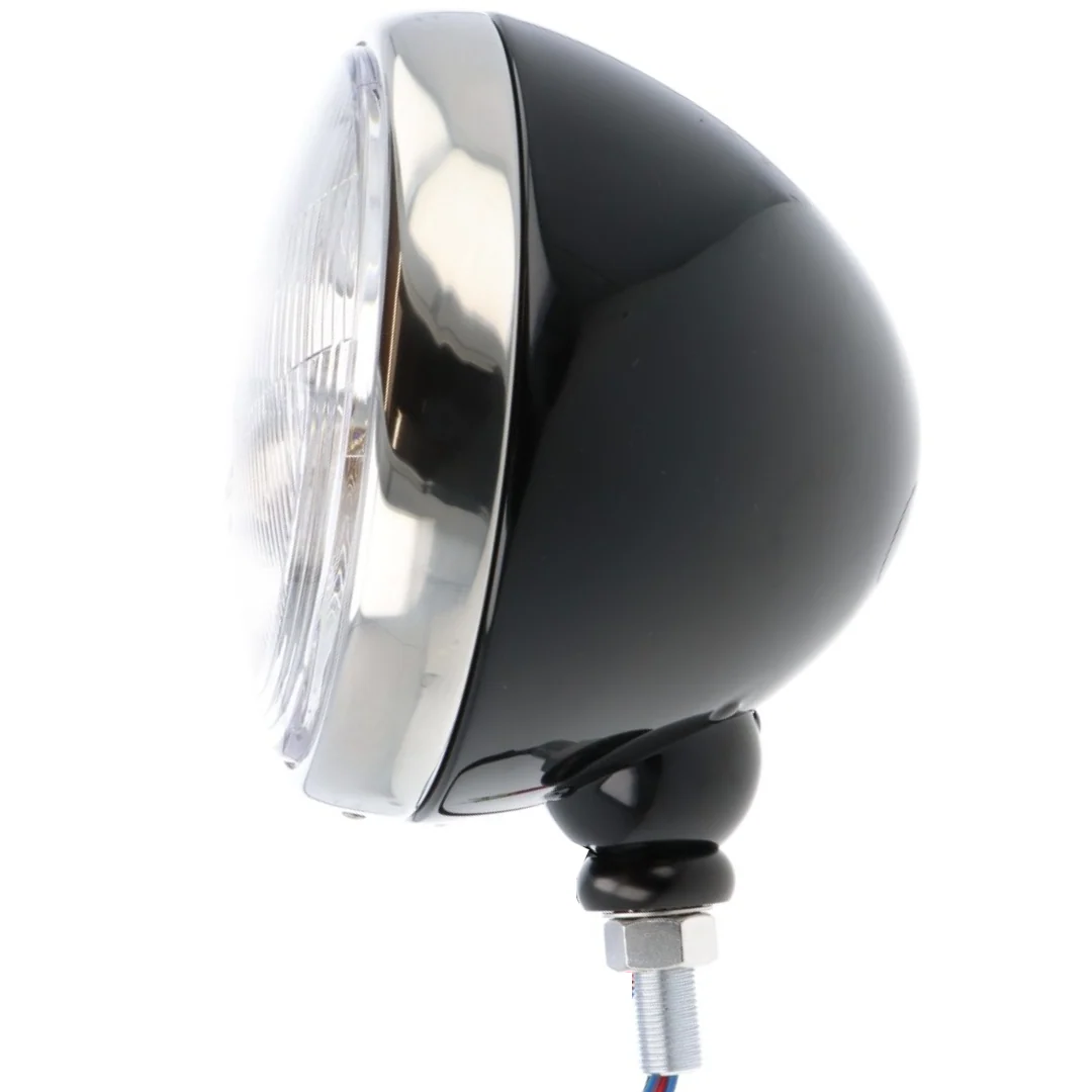 Classic 7" Headlamp Black with Stainless Rim - Image 6