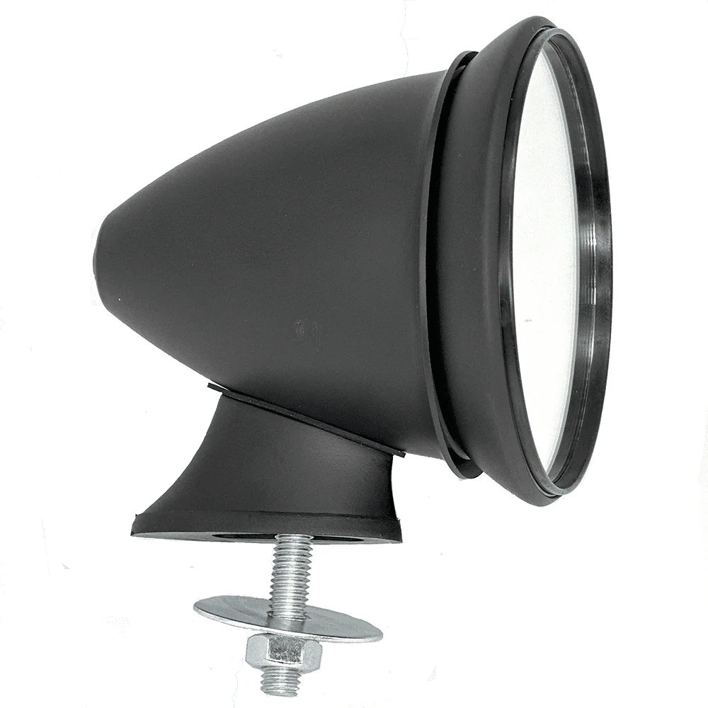 Classic Bullet Mirror Satin Black Aluminium
