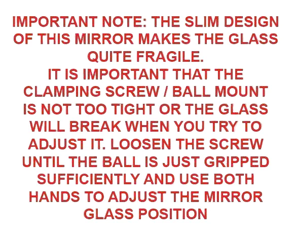 Classic Stainless Adjustable Height Interior Mirror - Image 6