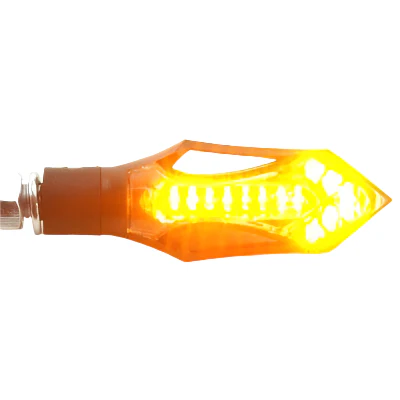 Clear Lens Amber LED Stalk Indicators 92mm - Image 3
